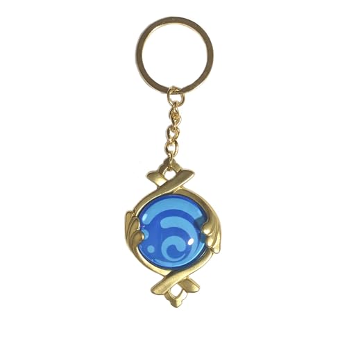 IMAKARA Genshin Vision Keychains Set Metal Pendant Impact Mondstadt Liyue