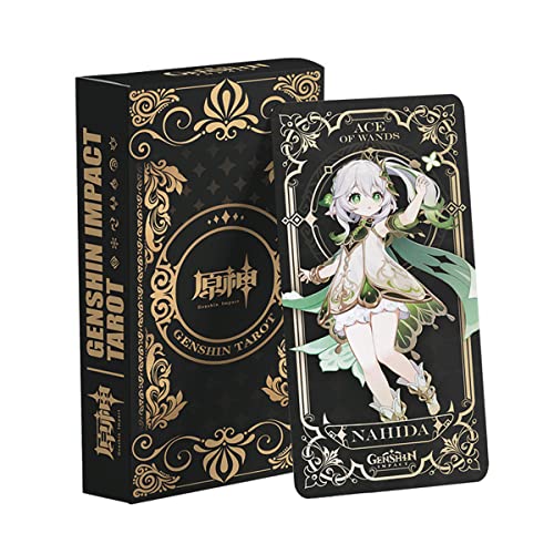Genshin Impact Gift Cards, 56Pcs Minor Arcana Tarot Game Cards,