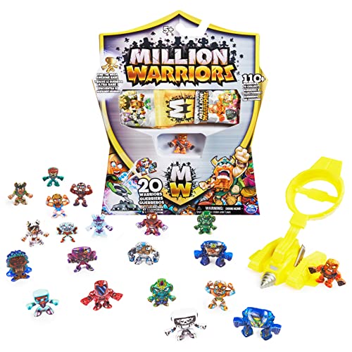 Million Warriors, Heroes 20-Pack Collectible Figures with Launcher, Includes Rare,