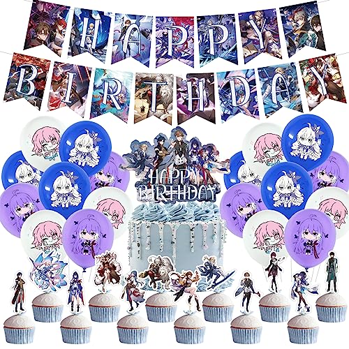 Honkai Star Rail Birthday Party Supplies, Game Honkai Star Rail