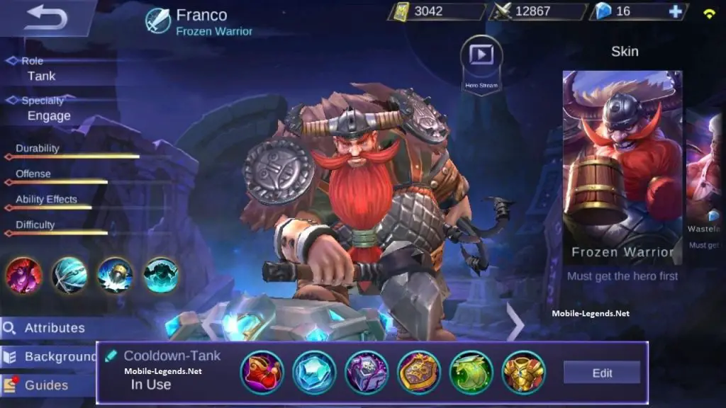 Mobile Legends: tank Franco tutorial - best guide in the Internet