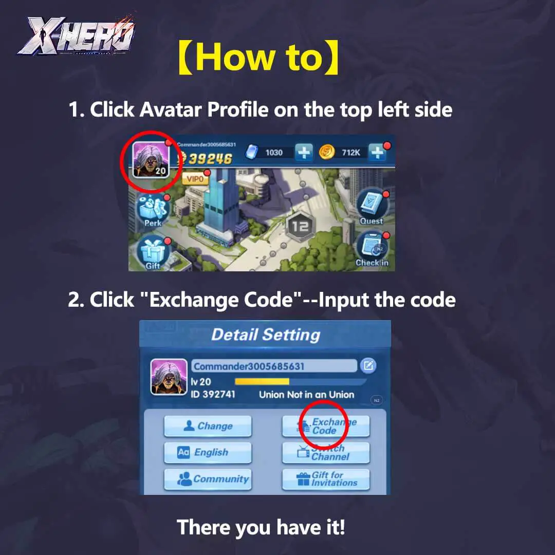 X-HERO: Vengadores Ociosos - códigos de intercambio libre y códigos de promoción