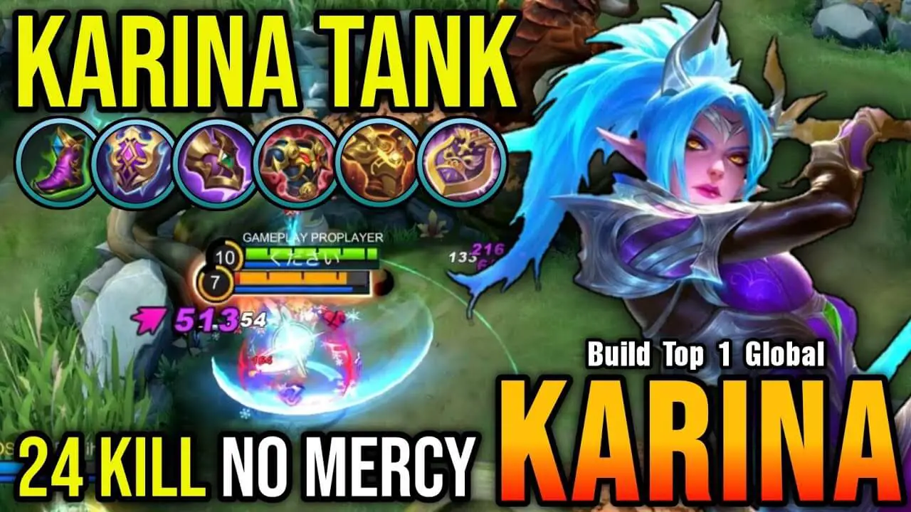 Karina Tank Build in Mobile Legend Bang Bang ML BB