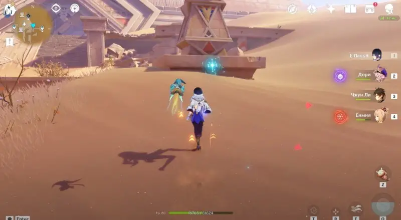  Sparks and torches puzzle near King Deshret's tomb in Genshin Impact