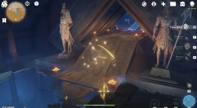  The beam puzzle on top of King Deshret's tomb in Genshin Impact