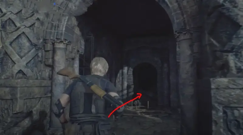 Destroy blue medallions 6 in Resident Evil 4: where to find in Ruins near the cliff