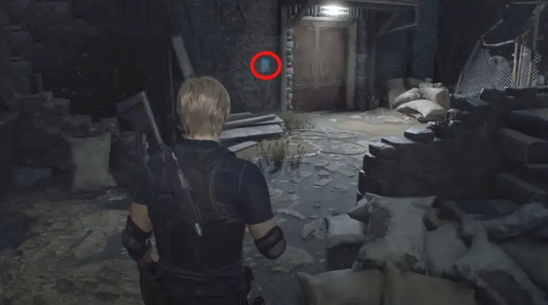 Destroy blue medallions 6 in Resident Evil 4: where to find in Ruins near the cliff