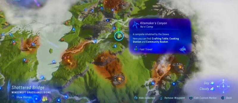 Gifts for the Zesva clan in Avatar Frontiers of Pandora: where to find baskets and materials