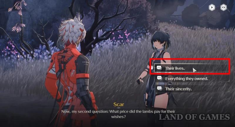 Answers to Scar's questions in Wuthering Waves: what will happen if you attack Scar