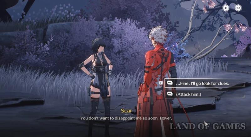 Answers to Scar's questions in Wuthering Waves: what happens if you attack Scar