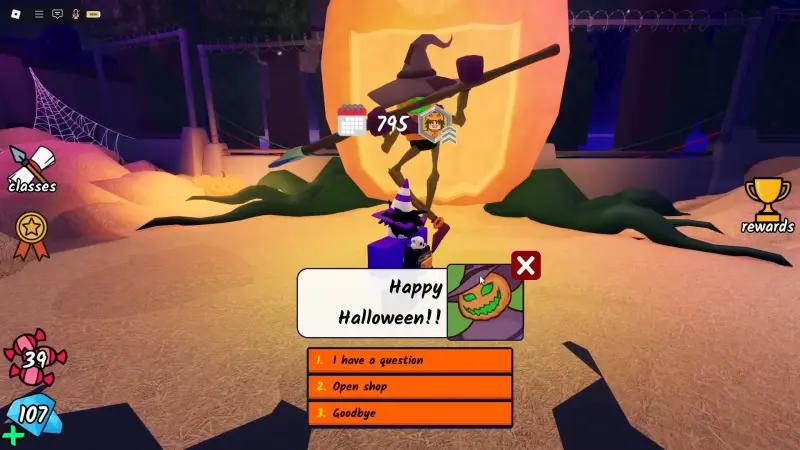 Halloween store at 99 nights in the forest: how to open and get candies