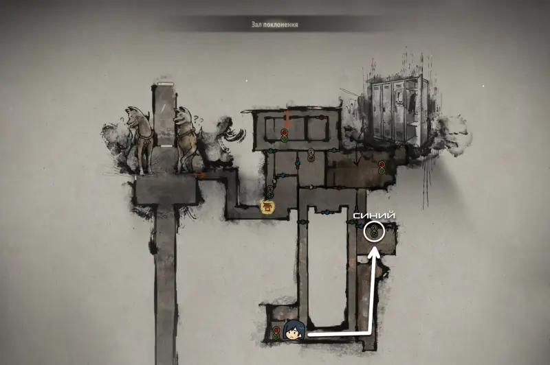 Riddles in the Hall of Worship Silent Hill f: maze and puzzle with cells