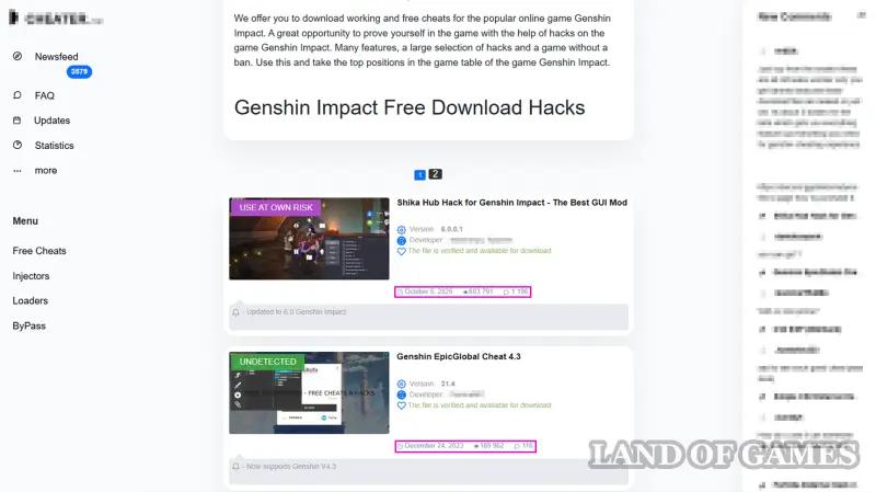 Cheats in Genshin Impact: types, features and dangers of downloading