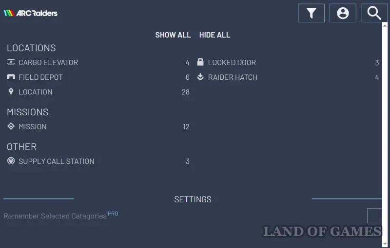 Interactive map ARC Raiders