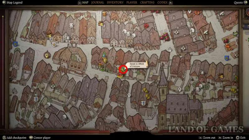 Royal healer in Kingdom Come Deliverance 2: where to find Albikus