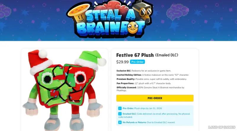 Brainrot 67 in Steal Brainrot: how to get regular, Los and Holiday