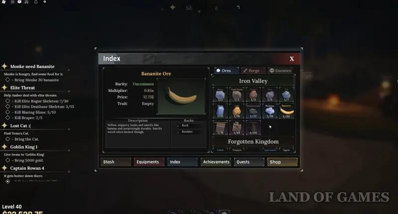 Monkey in The Forge (Forging): where to find bananait