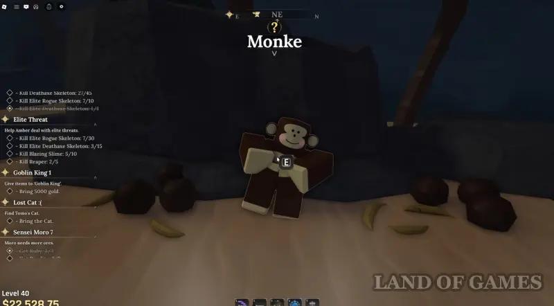 Monkey in The Forge (Forging): where to find bananait