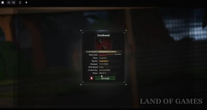 Weapons in The Forge (Forging): recipes for the best katana and sword