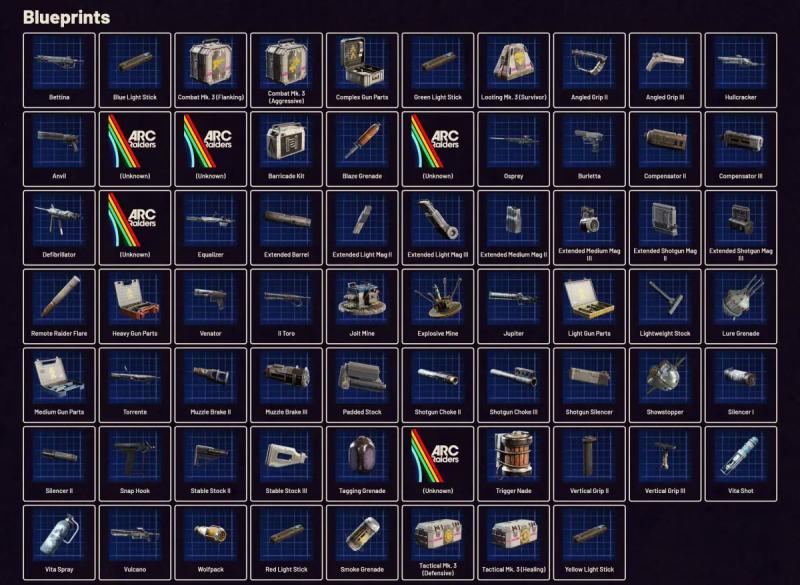 All drawings in ARC Raiders: where to look for recipes and what they are